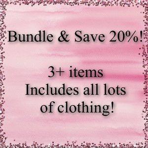 Bundle 3+ items & save 20%